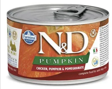 Farmina N&D Pumpkin Chicken, Pumpkin & Pomegranate Mini Canned Dog Food - 4.9 oz - Case of 6