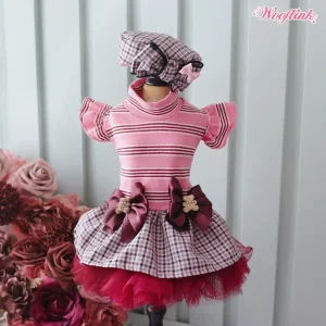 Wooflink Fall in Love Dress in Strawberry