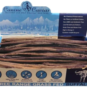 Canine Caviar Buffalo Stix, 12 in, Dog Chews, 50-Pack