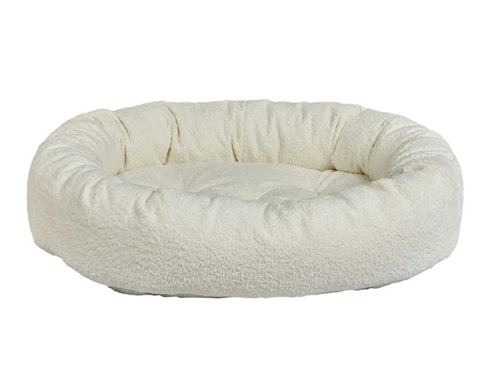 Donut Bed Shearling Collection in Milkshake