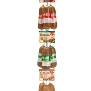 Happy Howie's 12oz Soft Roll Clipstrip with Top Hanger Natural Dog Chews - 3 Beef 3 Lamb 3 Turkey