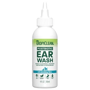 Tropiclean Alcohol Free Postbiotic Ear Wash, 4 oz