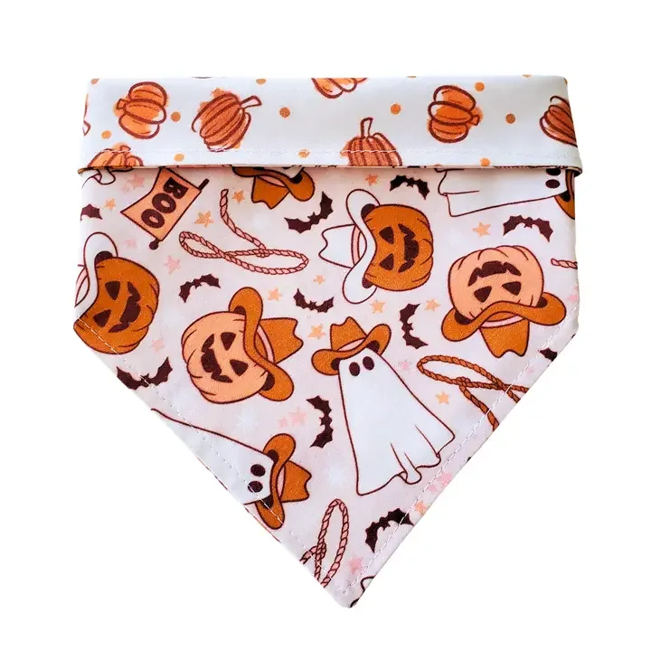 Cowboy Ghost - Reversible Dog Collar Bandana