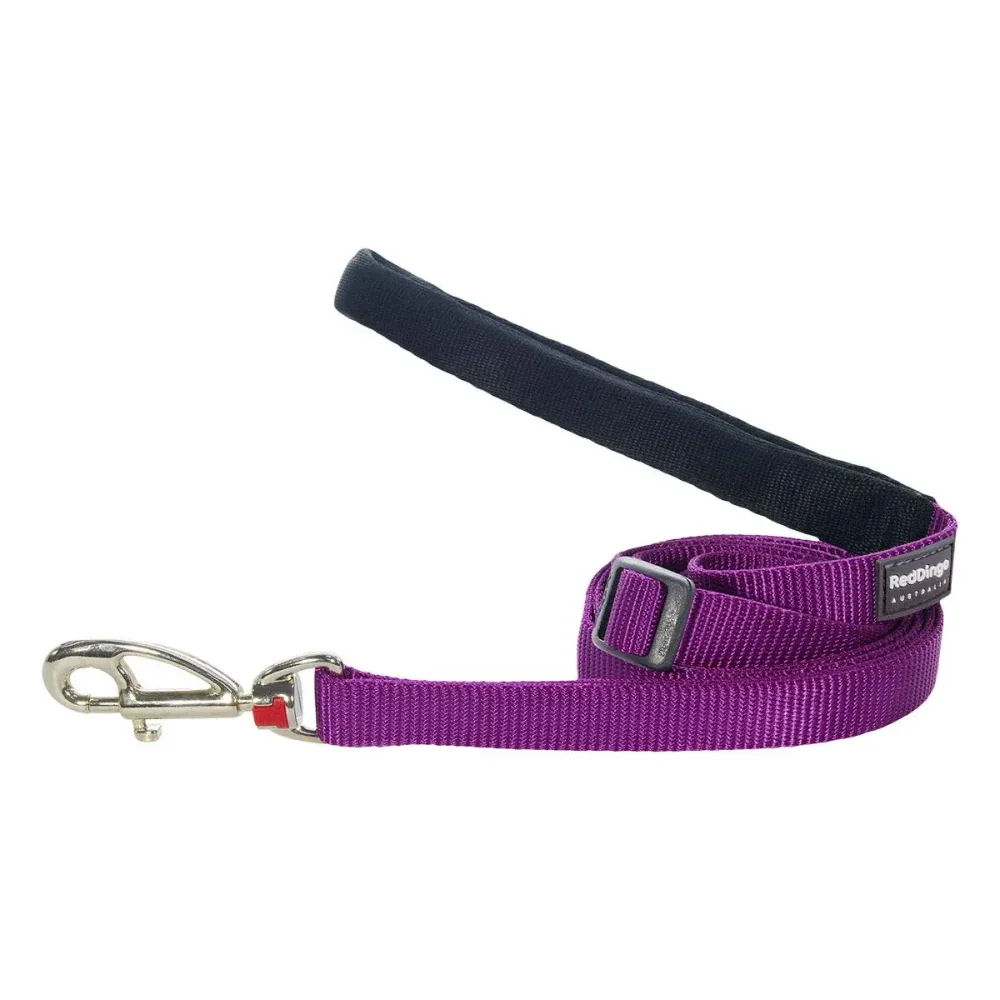 Red Dingo Lead Adjustable Classic Leash For Dogs (Purple)