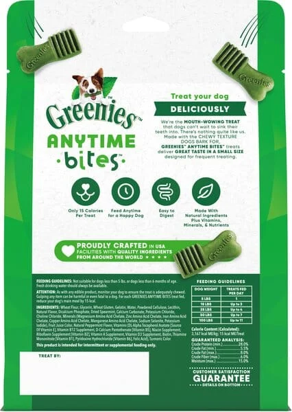 Greenies Anytime Bites Mint Dental Dog Treats - 10.3 oz - Image 2