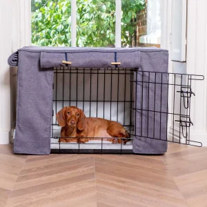 Dog Crate Cover in Oxford Herringbone Tweed by Lords & Labradors