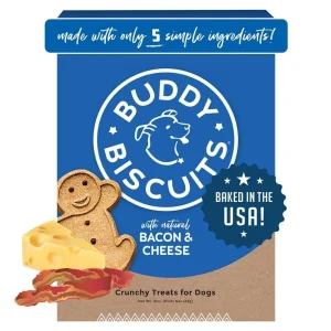 Buddy Biscuits Bacon & Cheese Original Baked Dog Treats - 16 oz Bag