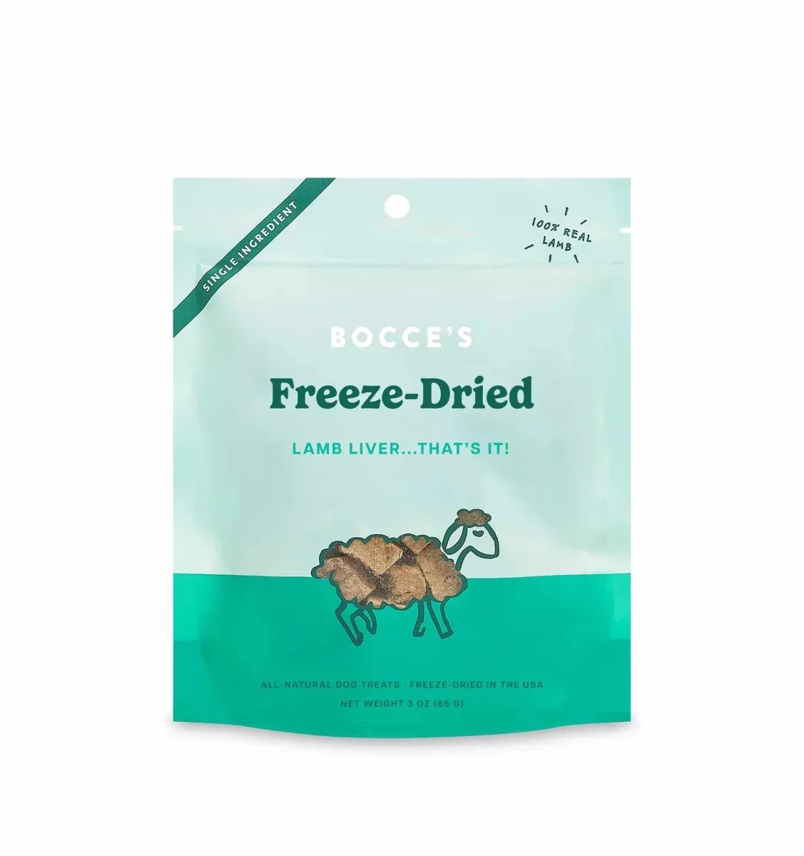 Bocce's Bakery Lamb Liver Freeze-Dried Dog Treats 3 oz