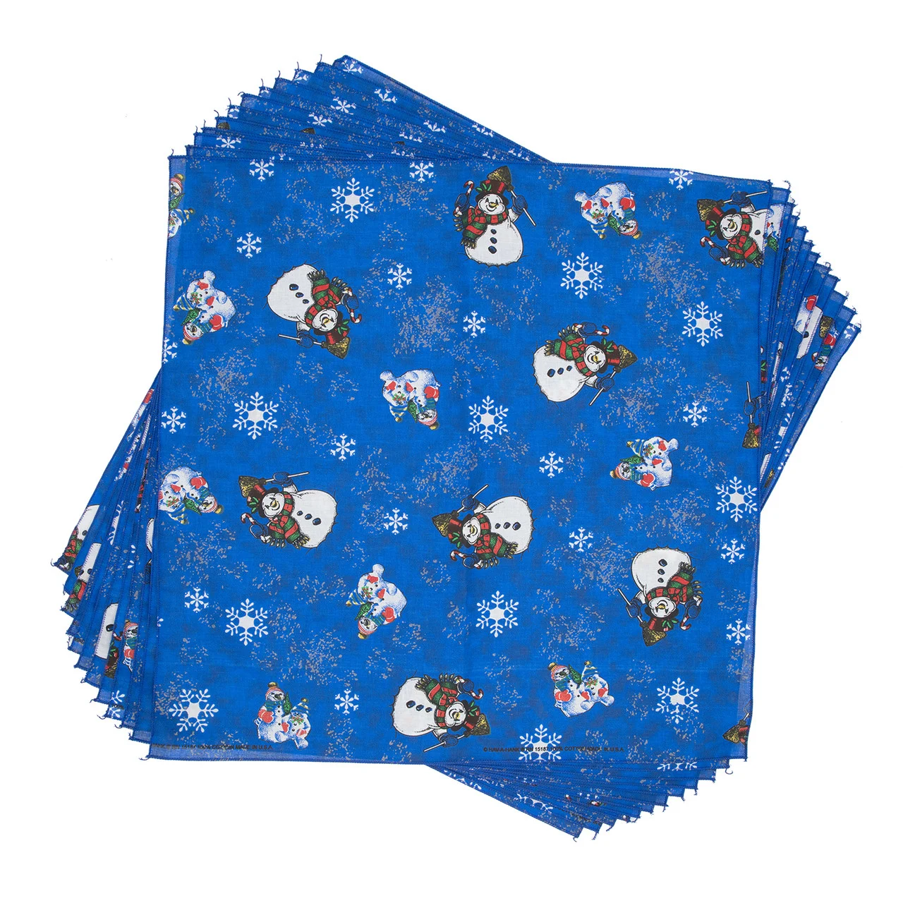Snowmen Dog Bandana, 22 inch, 12 Pack