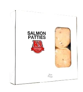 K-9 Kraving Frozen Food Salmon Patties - 12 lbs