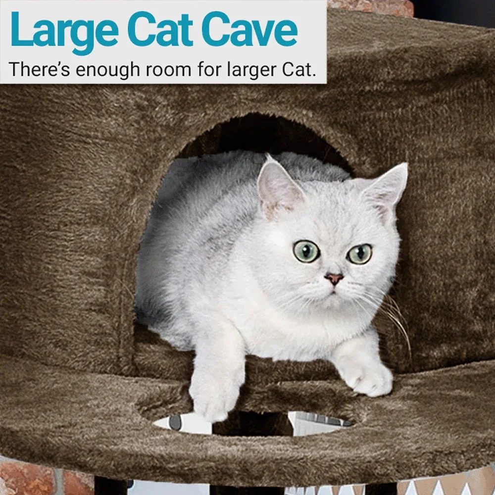 Furrlovers Multi Level Cat Tree with Plush Condo & Jute Scratching Posts - Image 2