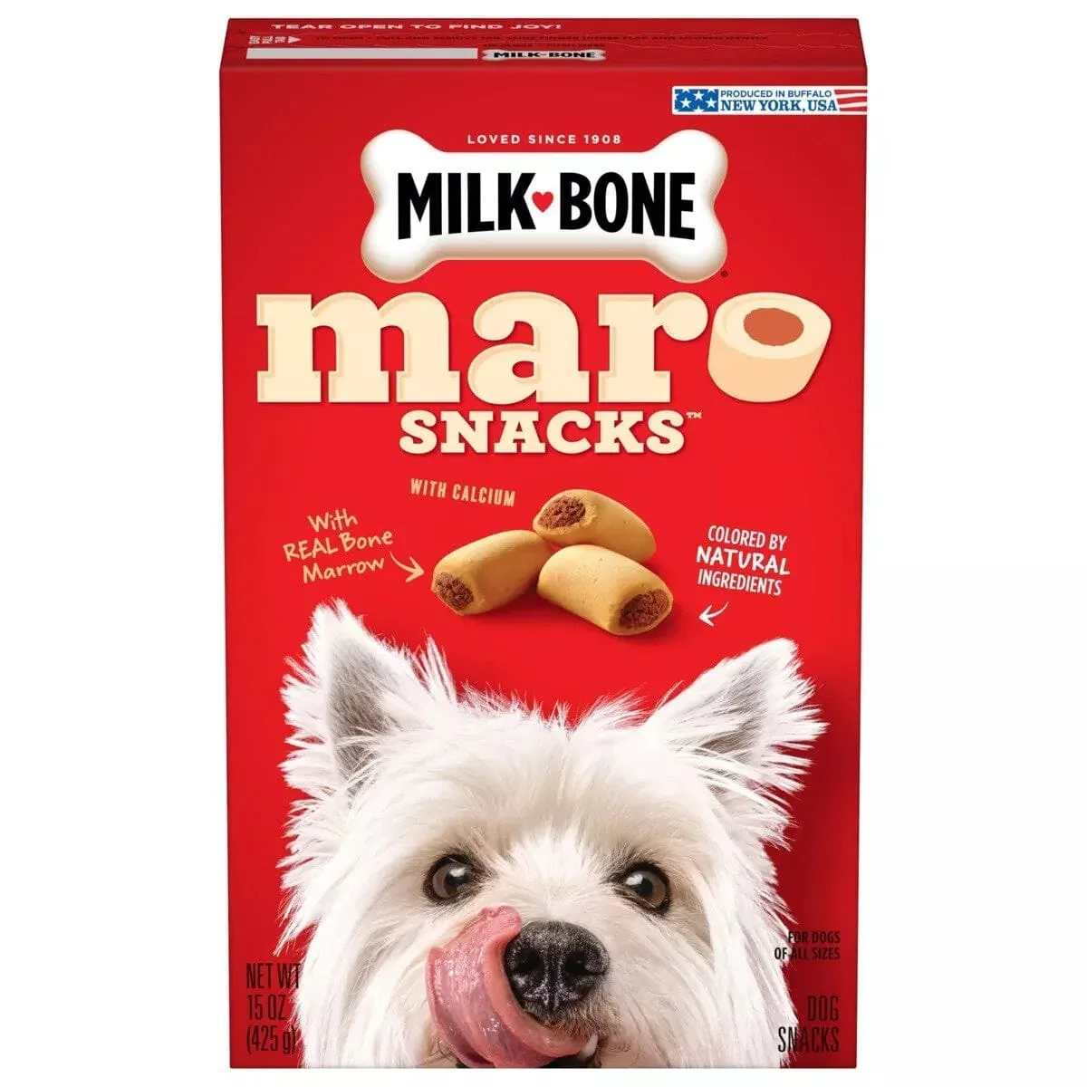 Milk-Bone MaroSnacks Peanut Butter Flavored Bone Marrow Chewy Dog Treats