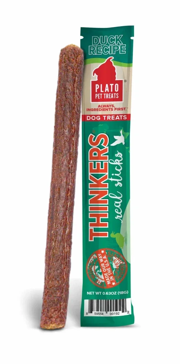 Plato Thinkers Duck Jerky Stick Dog Treat Single - Image 2