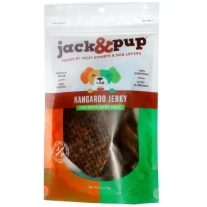 Jack & Pup Kangaroo Jerky Dog Natural Chews - 4 oz Bag