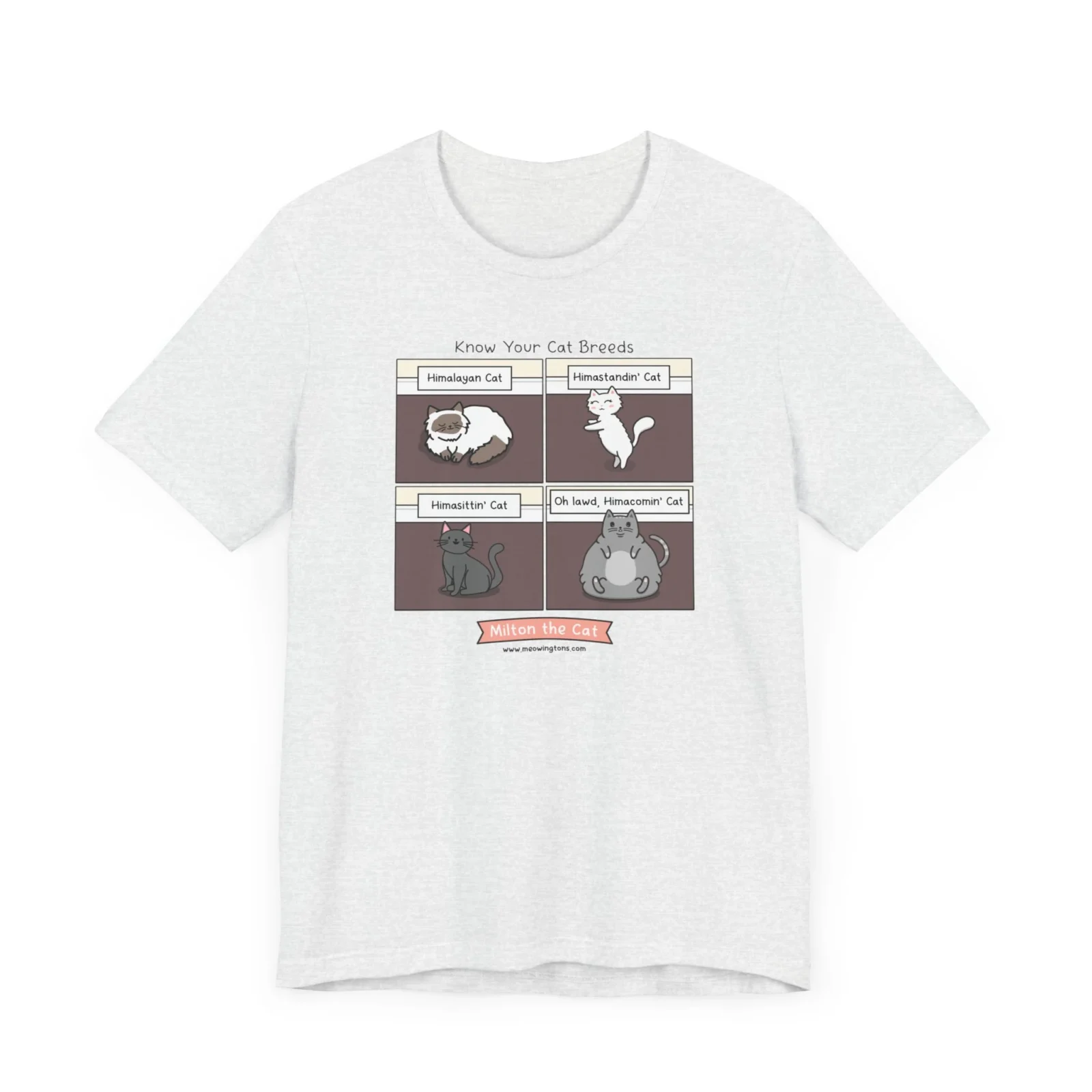 Know Your Cat Breeds Comic T-Shirt