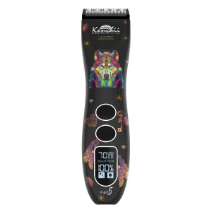 Kenchii Flash5 5-in-1 Digital Cordless Dog Hair Clipper Limited Edition Black Wolf