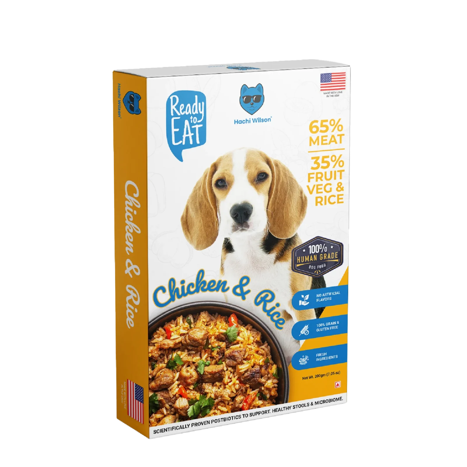 Hachi Wilson Chicken and Rice Ready to Eat Fresh & Wet Food for Dogs & Puppies