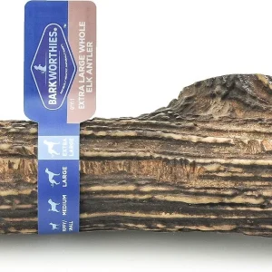 Barkworthies Elk Antler Extra Large Whole Dog Chews - 5 ct Case - Case of 1