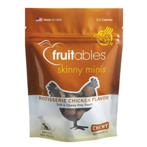 Fruitables Skinny Mini Rotisserie Chicken Soft and Chewy Dog Treats - 5 oz Pouch
