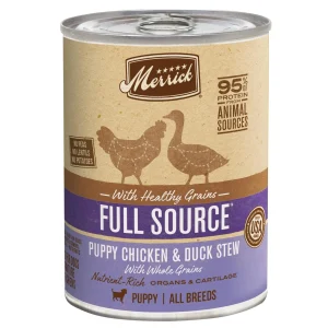 Merrick Full Source Healthy Grains Puppy Recipe Wet Canned Dog Food - 12/12.7 oz Cans - Case of 12