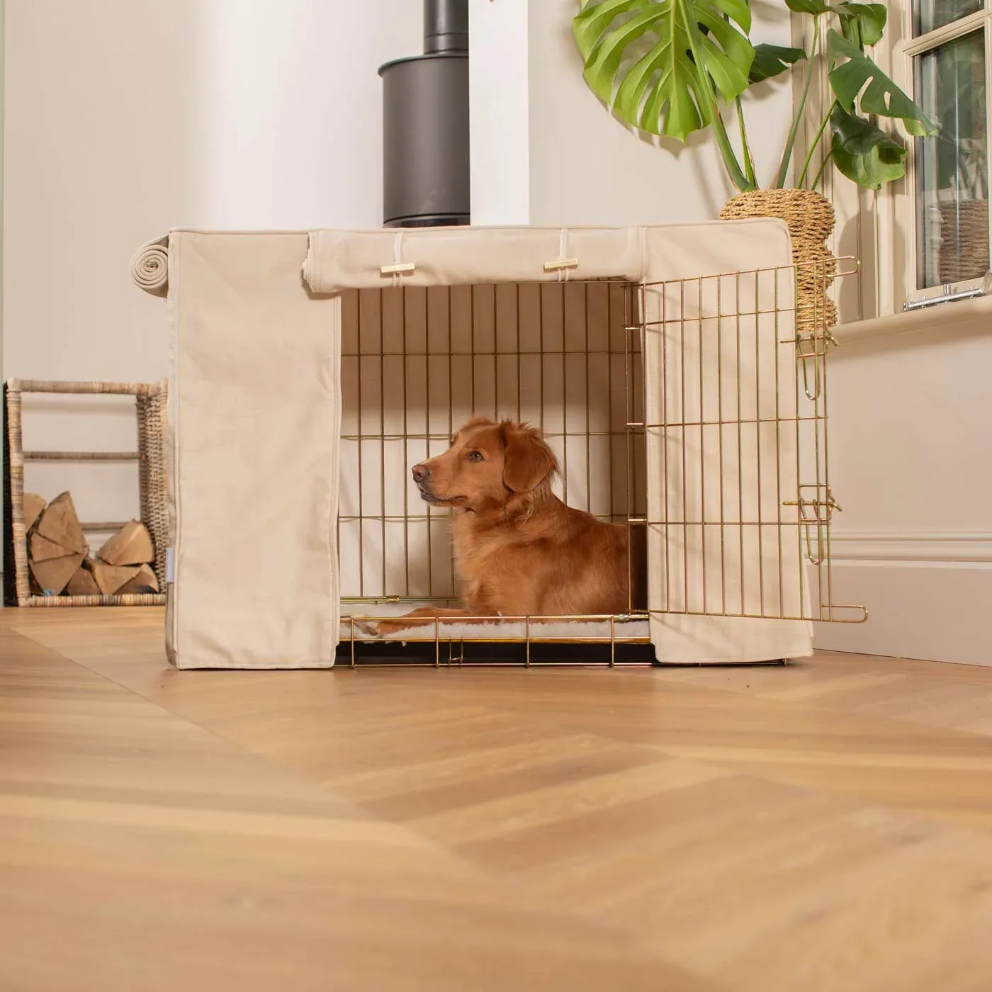 Dog Crate Cover In Savanna Bone by Lords & Labradors - Image 2