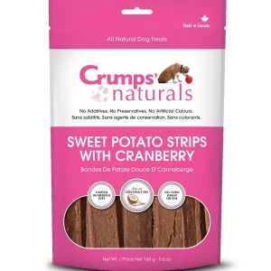 Crumps' Naturals Sweet Potato & Cranberry Strips Chewy Dog Treats - 5.6 oz Bag