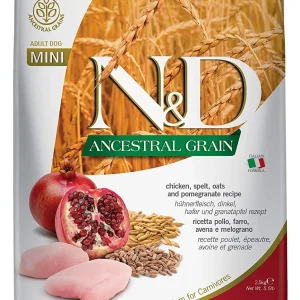 Farmina Ancestral Grain Chicken & Pomegranate Mini Adult Dry Dog Food - 5.5 lb Bag