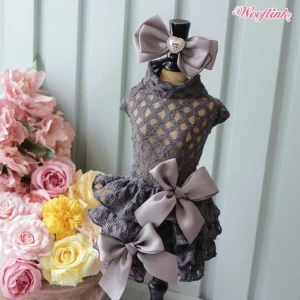 Wooflink Midnight Sonata Dress in Gray