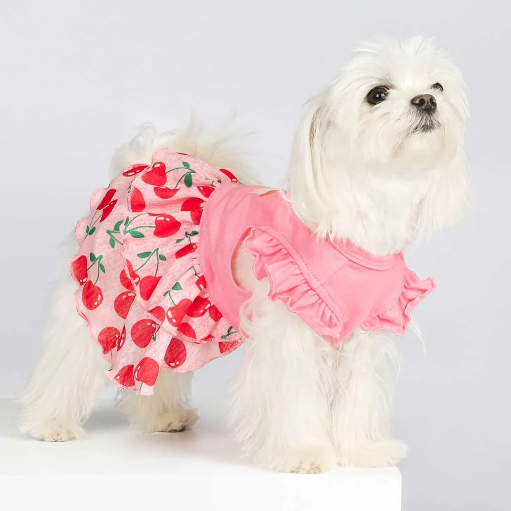 Cherry Cake Dog Tiered Dress - Image 2