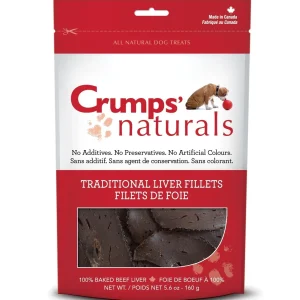 Crumps' Naturals Traditional (Plain) Liver Fillets Chewy Dog Treats - 2.4 oz Bag
