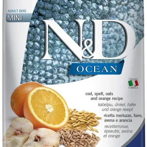 Farmina Ancestral Grain Ocean Codfish & Orange Mini Adult Dry Dog Food - 15.4 lb Bag