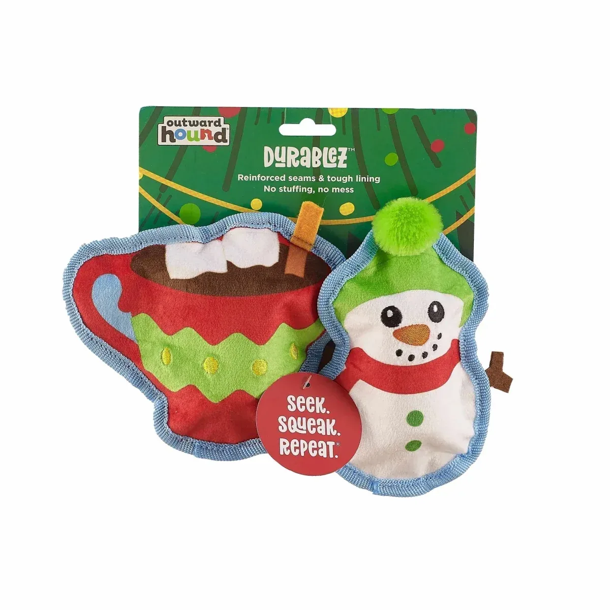 Outward Hound Durablez Cocoa/Snowman Dog Chew Toy X-Small, 2-Count - Image 2