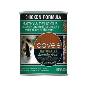 Dave's Pet Food Naturally Healthy Chicken Canned Cat Food - 22 oz Cans - Case of 12