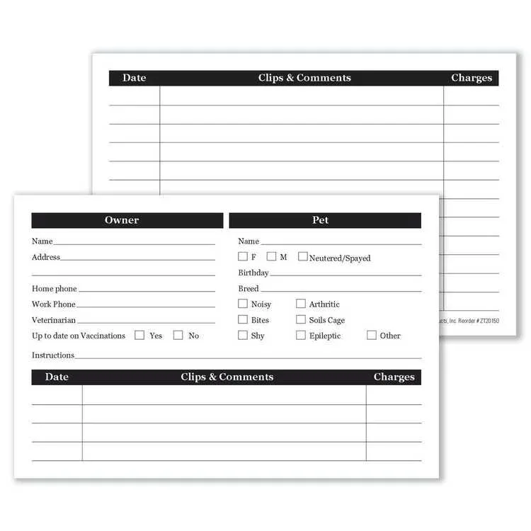 Customer Profile Cards 4x6In, 50-Count