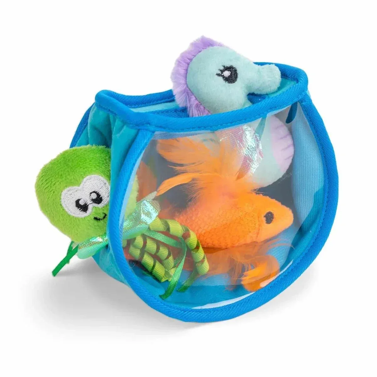 Catstages Hide & Seek Fish Bowl Cat Toy Blue - Image 2