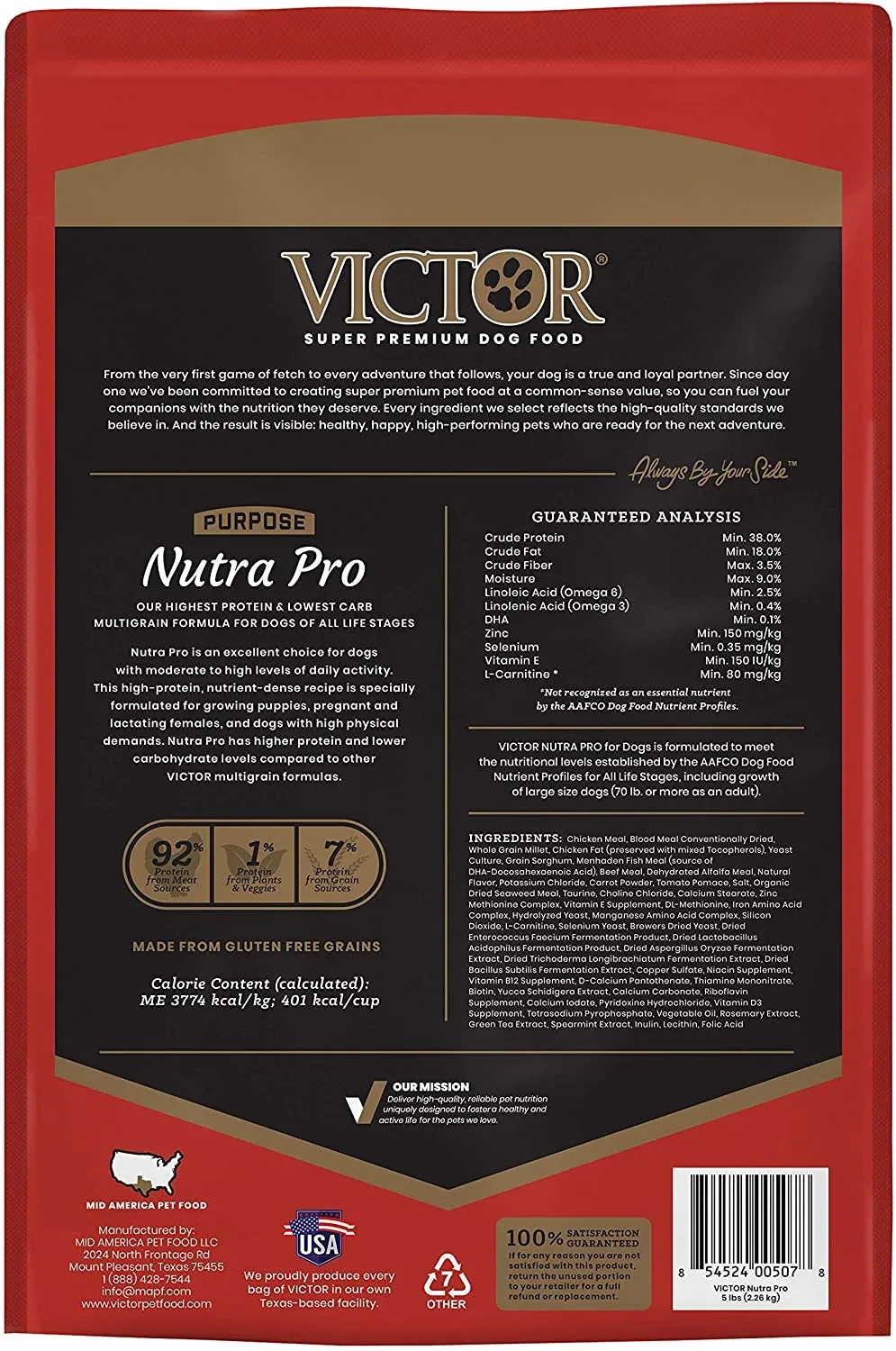 Victor Select Nutra Pro Formula Dry Dog Food - 5 lb Bag - Image 2