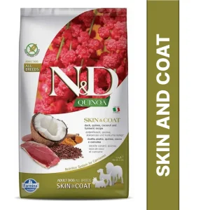 Farmina N&D Quinoa Duck Coconut & Turmeric Skin & Coat Grain Free Medium and Maxi Dog Dry Food (Limited Stocks)