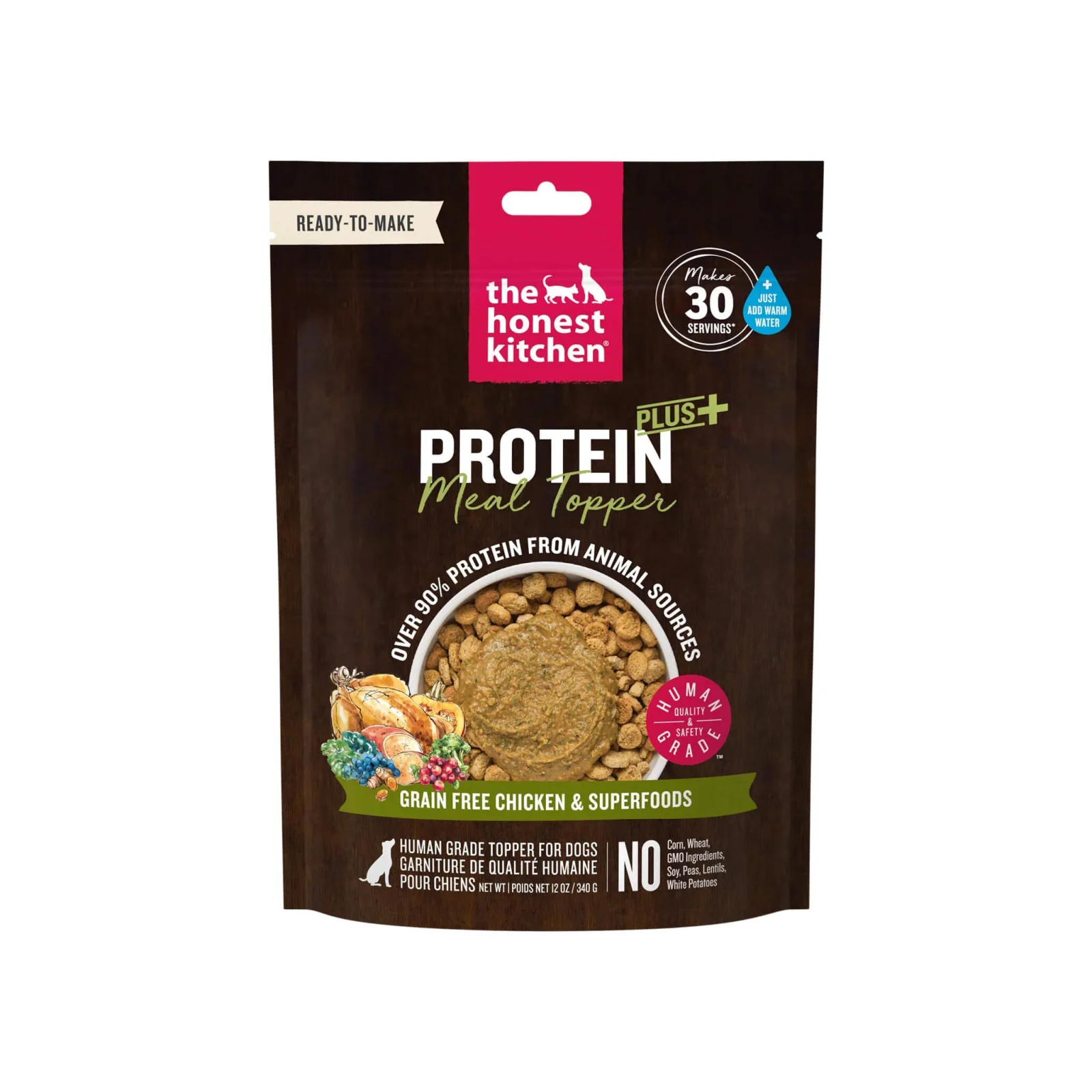 The Honest Kitchen Protein Plus+ Grain Free Meal Topper with Superfoods for Dogs - Image 2