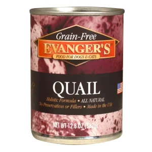 Evanger's Grain Free Quail Canned Dog and Cat Food - 12.8 oz Cans - Case of 12