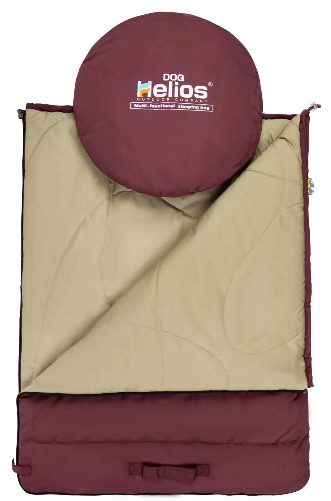 Dog Helios ® 'Switch-Back' 2-in-1 Convertable Travel Dog Mat and Rounded Camping Bed - Image 2