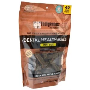Indigenous Pet Products Duck & Apple Dog Dental Care - 13.2 oz (40 ct) Bag