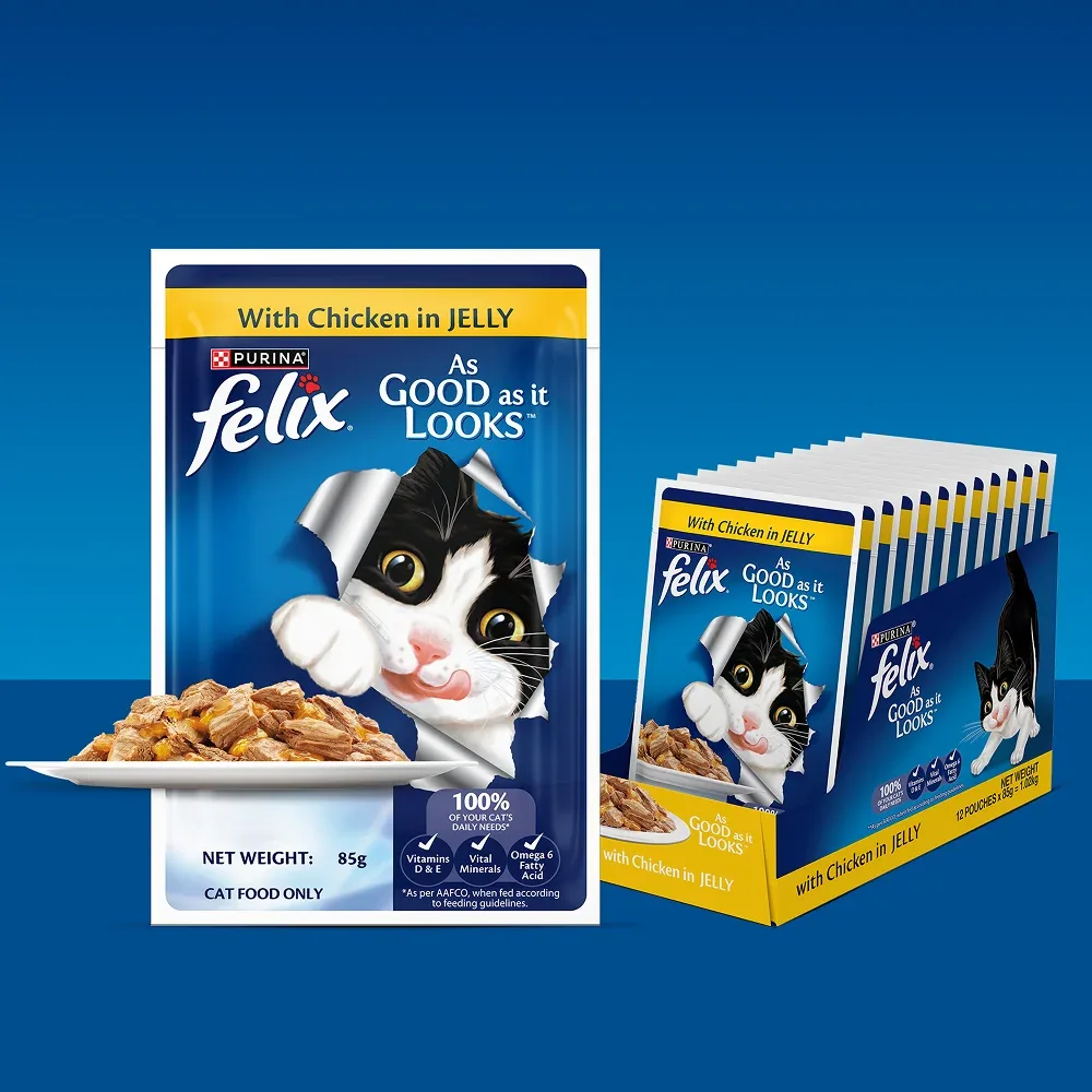 Purina Felix with Chicken in Jelly Complete and Balanced Adult Cat Wet Food - Image 2
