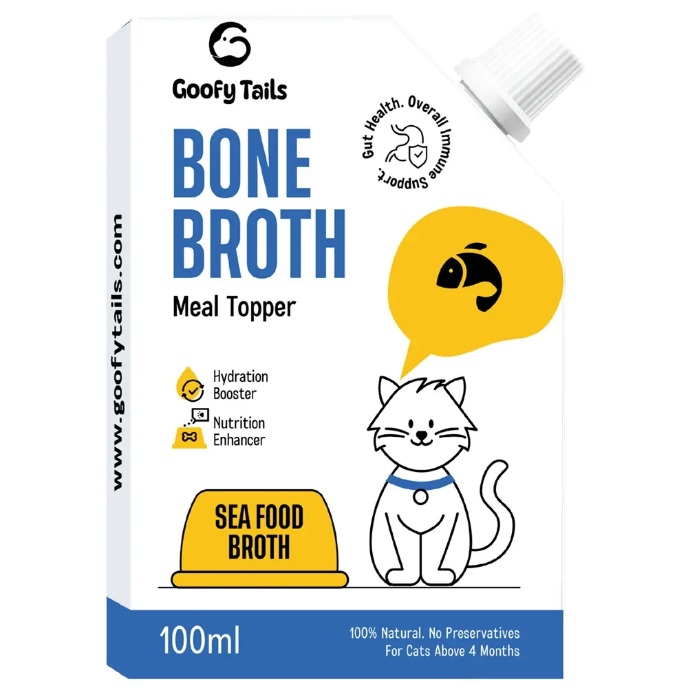 Goofy Tails Chicken Bone Broth and Seafood Bone Broth Combo for Cats - Image 2