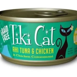 Tiki Cat Hookena Lua Canned Cat Food - Ahi Tuna and Chicken - Case of 12