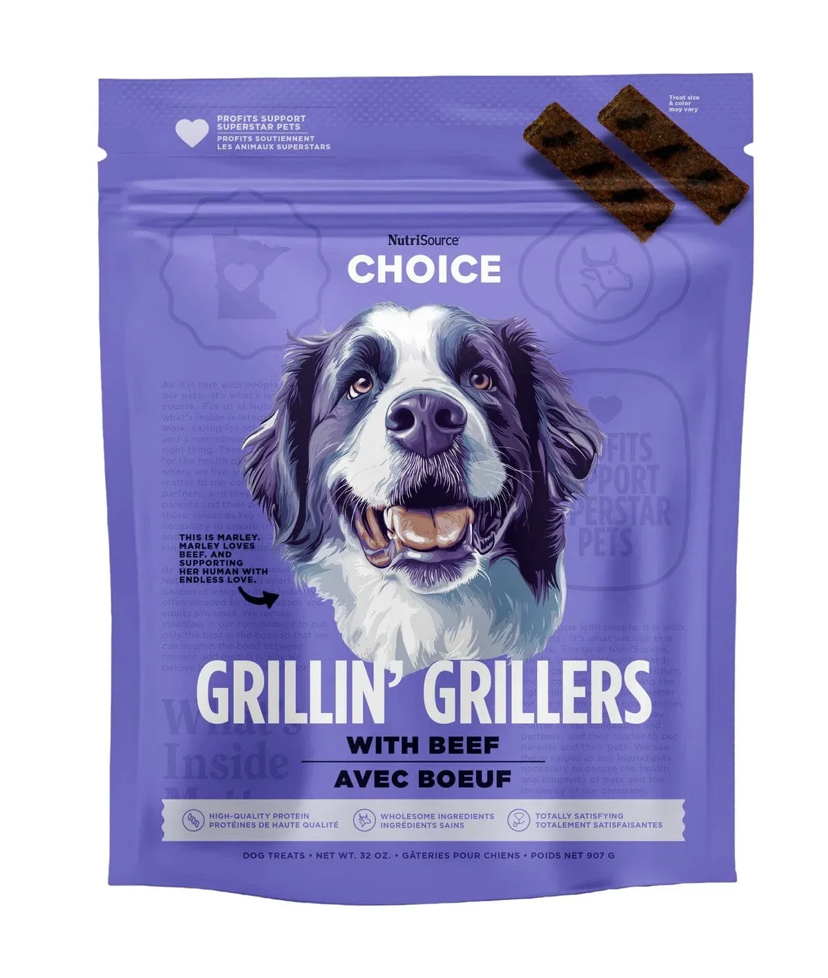Nutrisource Choice Grillin' Grillers Beef Soft and Chewy Dog Treats - Image 2
