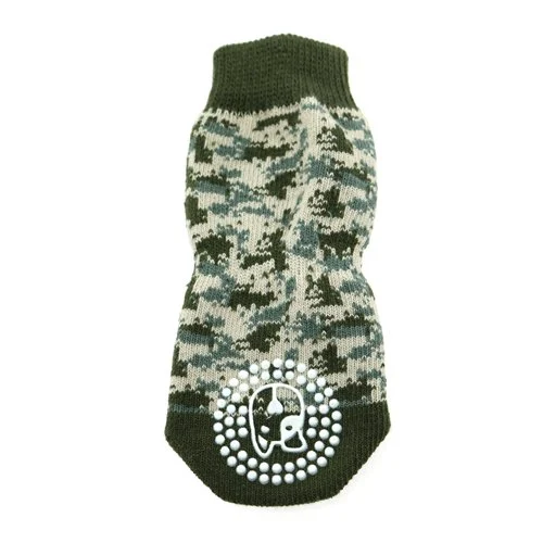 Non-Skid Dog Socks - Green Camo - Image 2