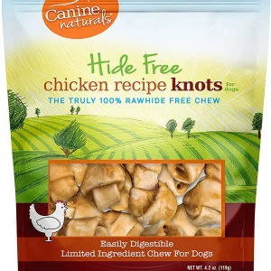 Canine Naturals Hide-Free Chicken Mini-Knot Natural Dog Chews - 4.2 oz - 12 Count