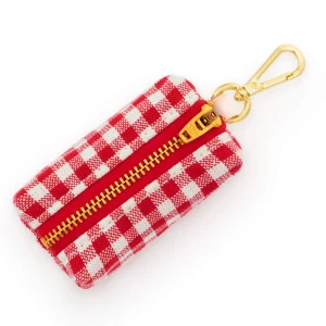 Red Gingham Waste Bag Holder