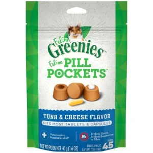 Greenies Pill Pockets for Cats Tuna/Cheese Treats - 1.6 oz - 45 Count