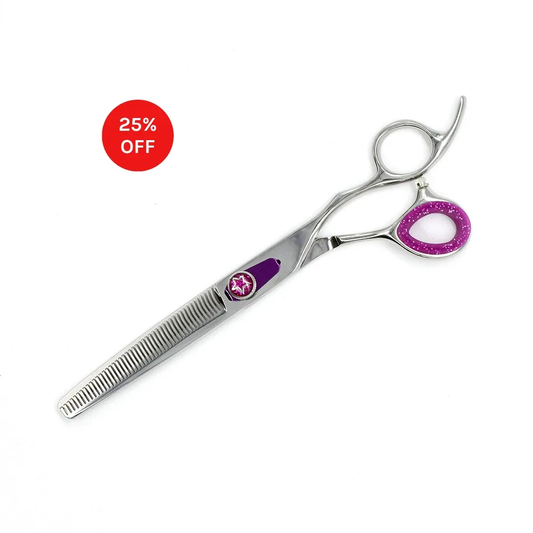 Monk Purple 46-Tooth Thinning Shear, 7 inch